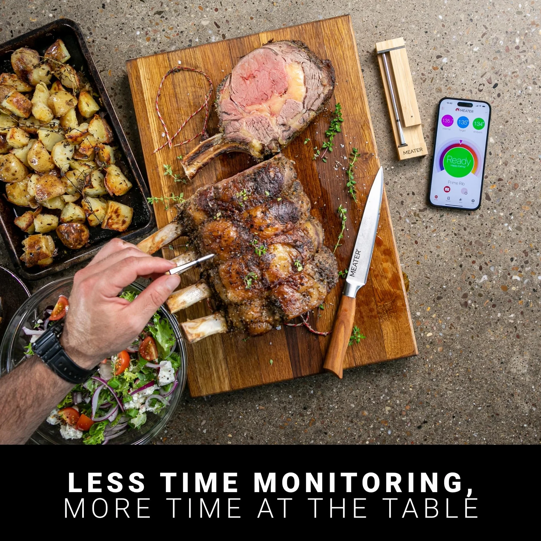 Pro Smart Meat Thermometer, Honey, Bluetooth, 1000°F, Long Range | 1000°F heat resistance, long range, certified accuracy. For BBQ, oven, grill, smoker, air fryer, deep fryer, sous vide.