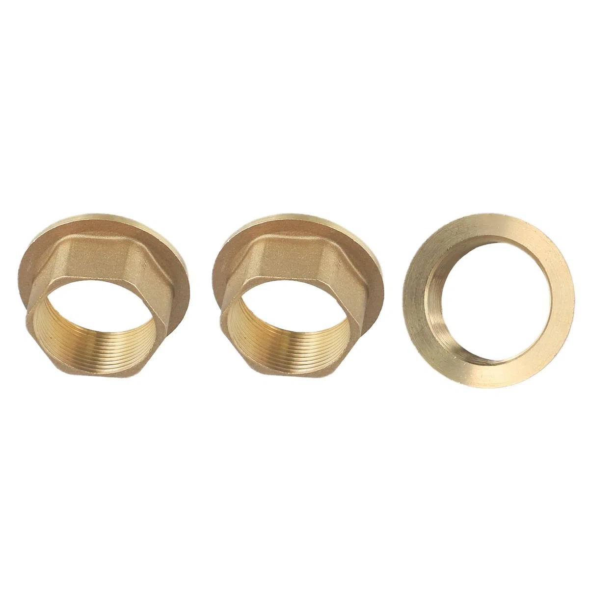 32 mm Messingrückmutter für Monoblock-Mischbatterie, Feingewinde-Kontermutter für Küchenspüle, goldfarbene Armaturen (3 Stück)