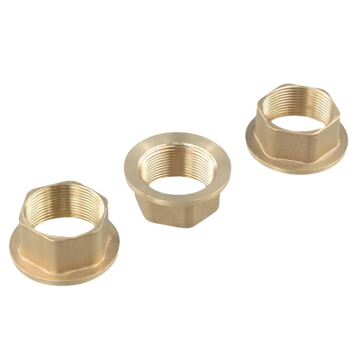 32 mm Messingrückmutter für Monoblock-Mischbatterie, Feingewinde-Kontermutter für Küchenspüle, goldfarbene Armaturen (3 Stück)