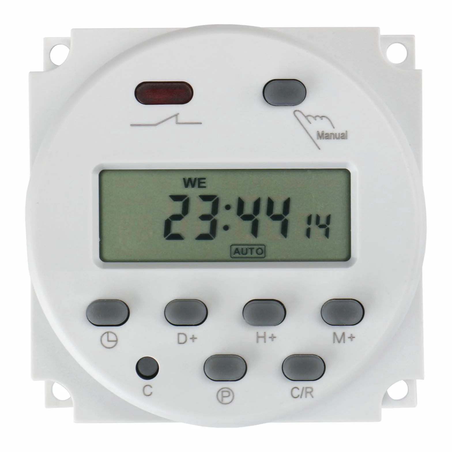 Baomain CN101A Programmierbares Timer-Relais, Eingang 12 V DC/AC Eingang, Ausgang 200-250 V 16 A, LCD-Display, täglich/wöchentlich