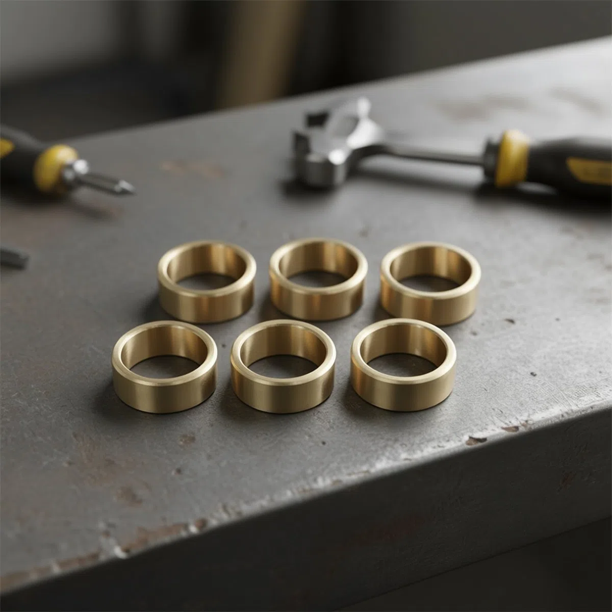 5er Set Edelstahl Adapterringe 20mm auf 25,4mm für Trennschägen TS400 TS410 TS420 TS700 TS760 für TS800, Verschleißfeste Reduzierbuchsen aus Stahl für Sägeblätter, Einfache Montage im Gartenbau