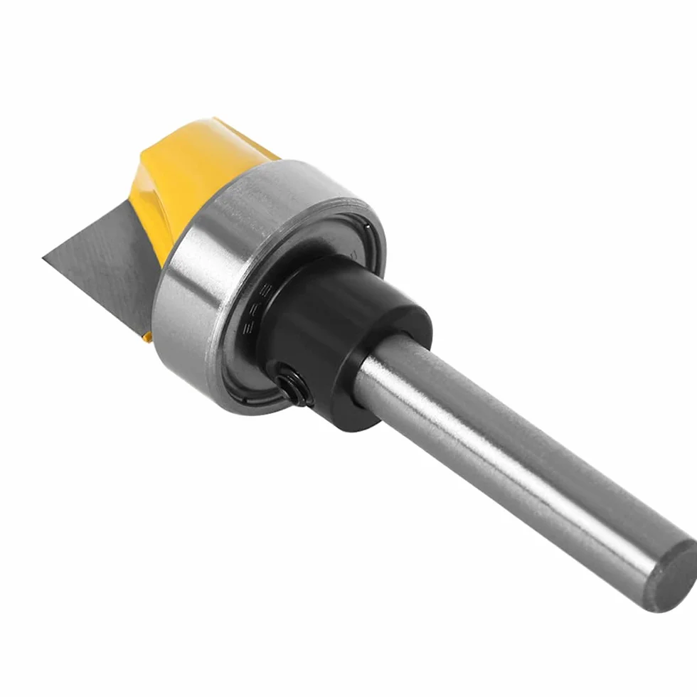8mm Schaft Bündigfräser Kugellager Oben Bodenreinigung Holz Fräser Planfräser Hobelfräser Reinigungsfräser Bottom Bearing Flush Router Bit Oberfräser Fräser für Holzbearbeitung Fräswerkzeuge