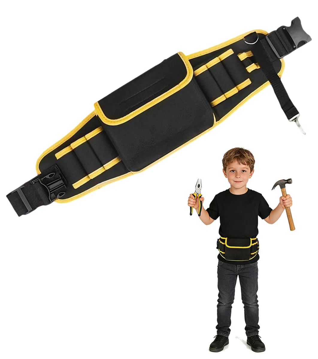 TAKONE Werkzeuggürtel Kinder verstellbar Canvas Taschen Karabiner | verstellbarer Werkzeuggürtel Kinder; Canvas Material; Taschen & Karabiner; Hammerschlaufe; leicht