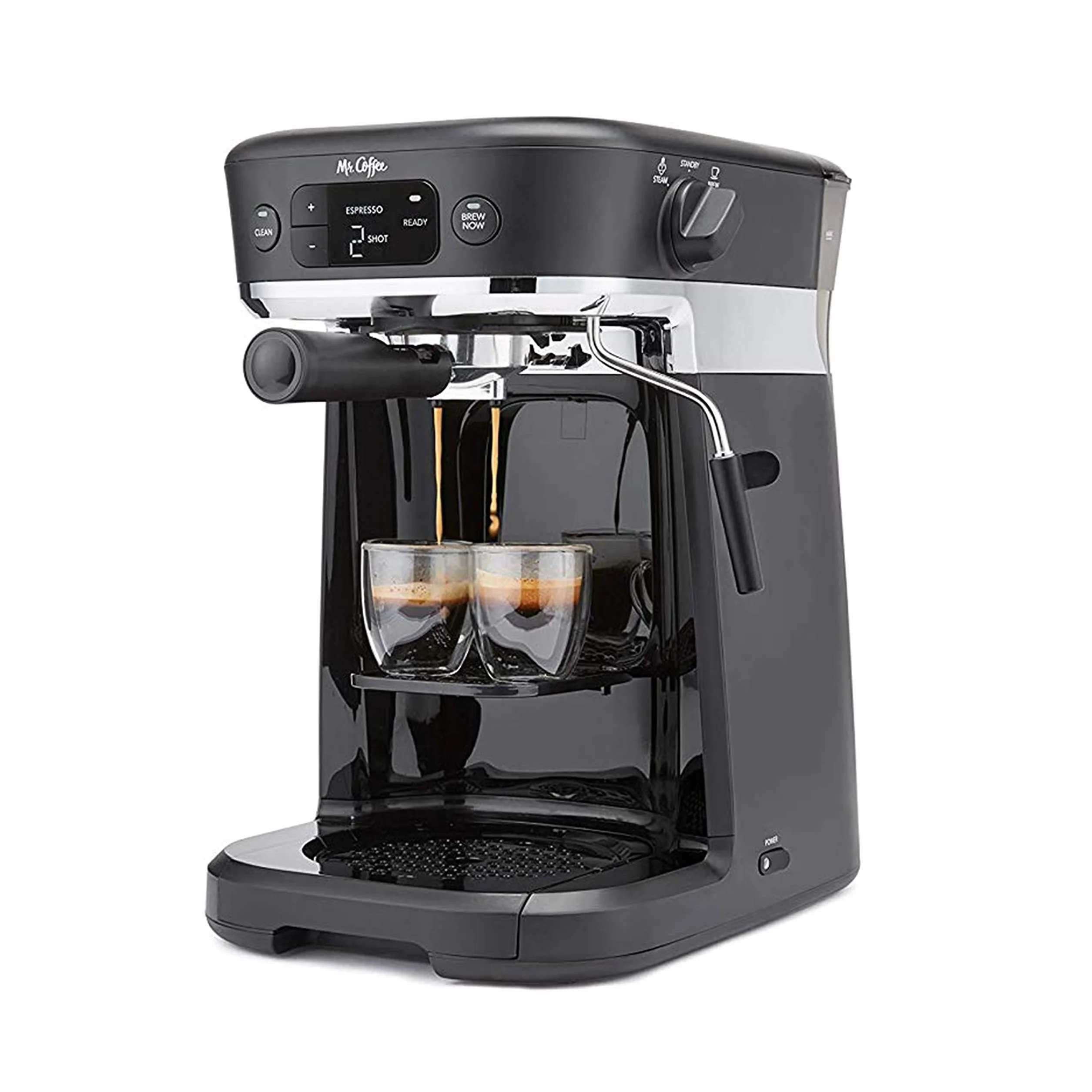 Mr. Coffee All-in-One Occasions Specialty Pods Coffee Maker, 10-Cup Thermal Carafe, and Espresso with Milk Frother and Storage Tray, Black