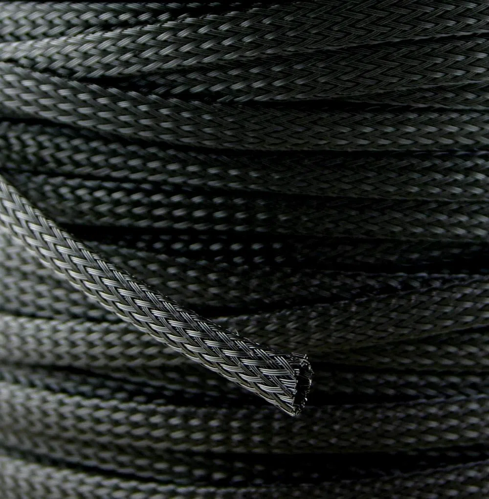 5 Meter Gewebeschlauch Ø 3-80 mm Geflechtschlauch PET Isolierschlauch Kabelschutz Kabelschlauch (8-16 mm)
