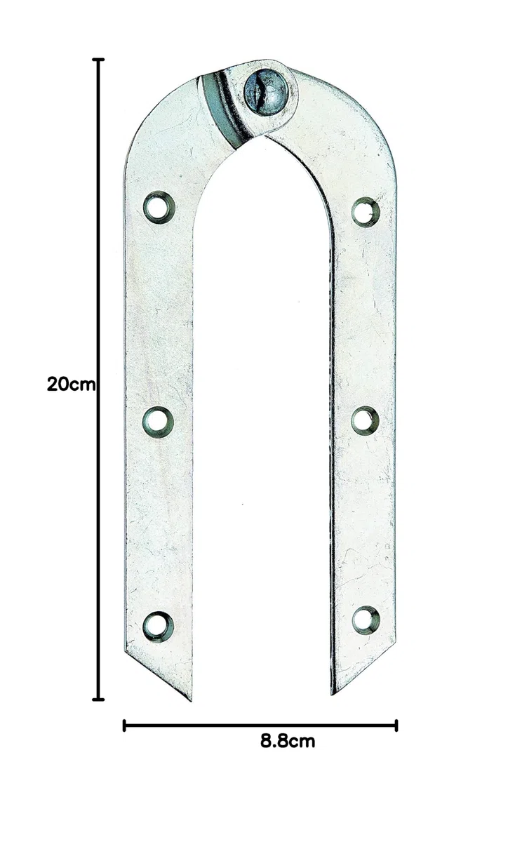 Alberts 341503 Leiterband | gebogen | verzinkt | Größe 200 x 21 mm