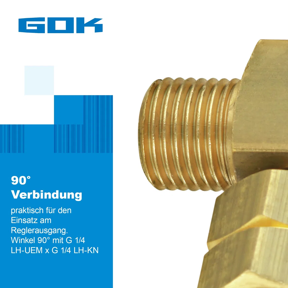 GOK Verbindungswinkel, Grösse:1/4'' Links