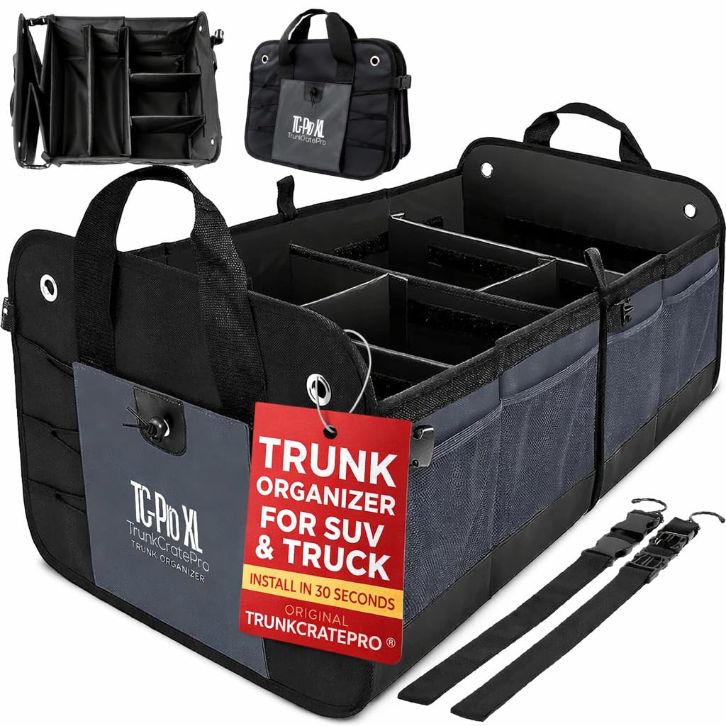 Chic Pink Collapsible Trunk Organizer with Dividers