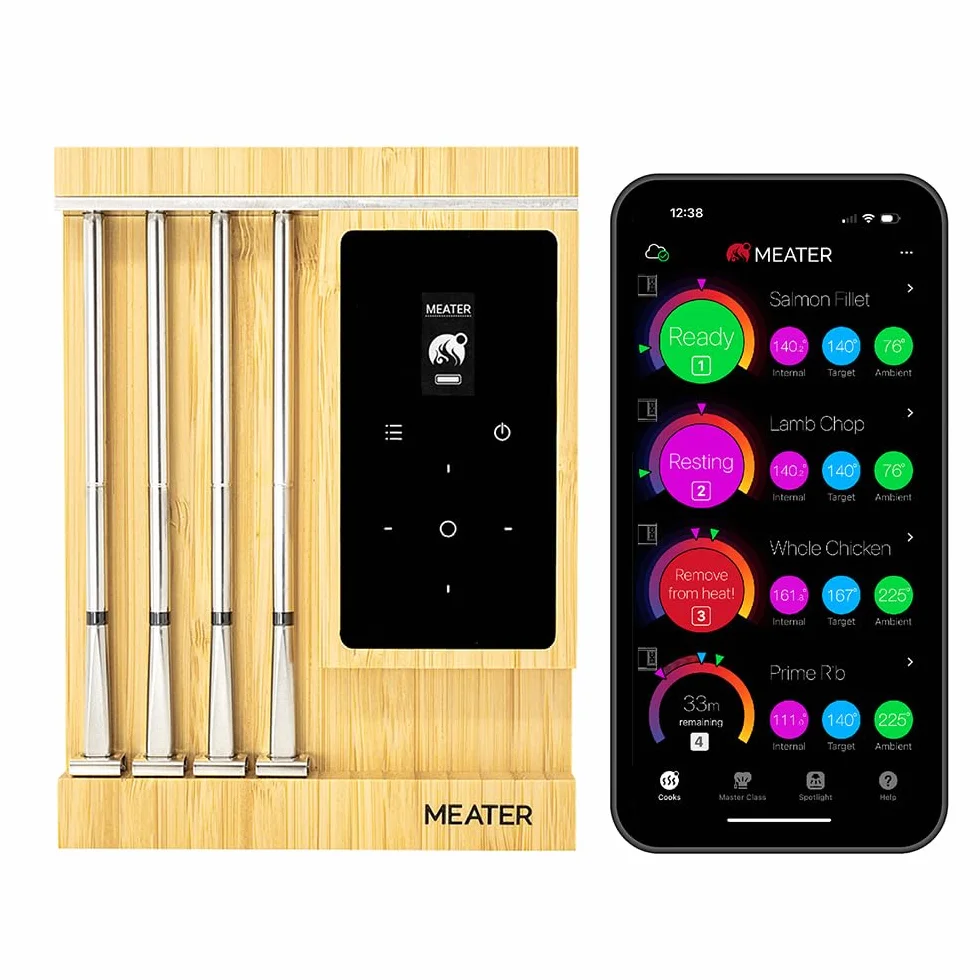Pro XL WiFi Thermometer Bundle w/BBQ Mitts, 4-Probe, Bluetooth