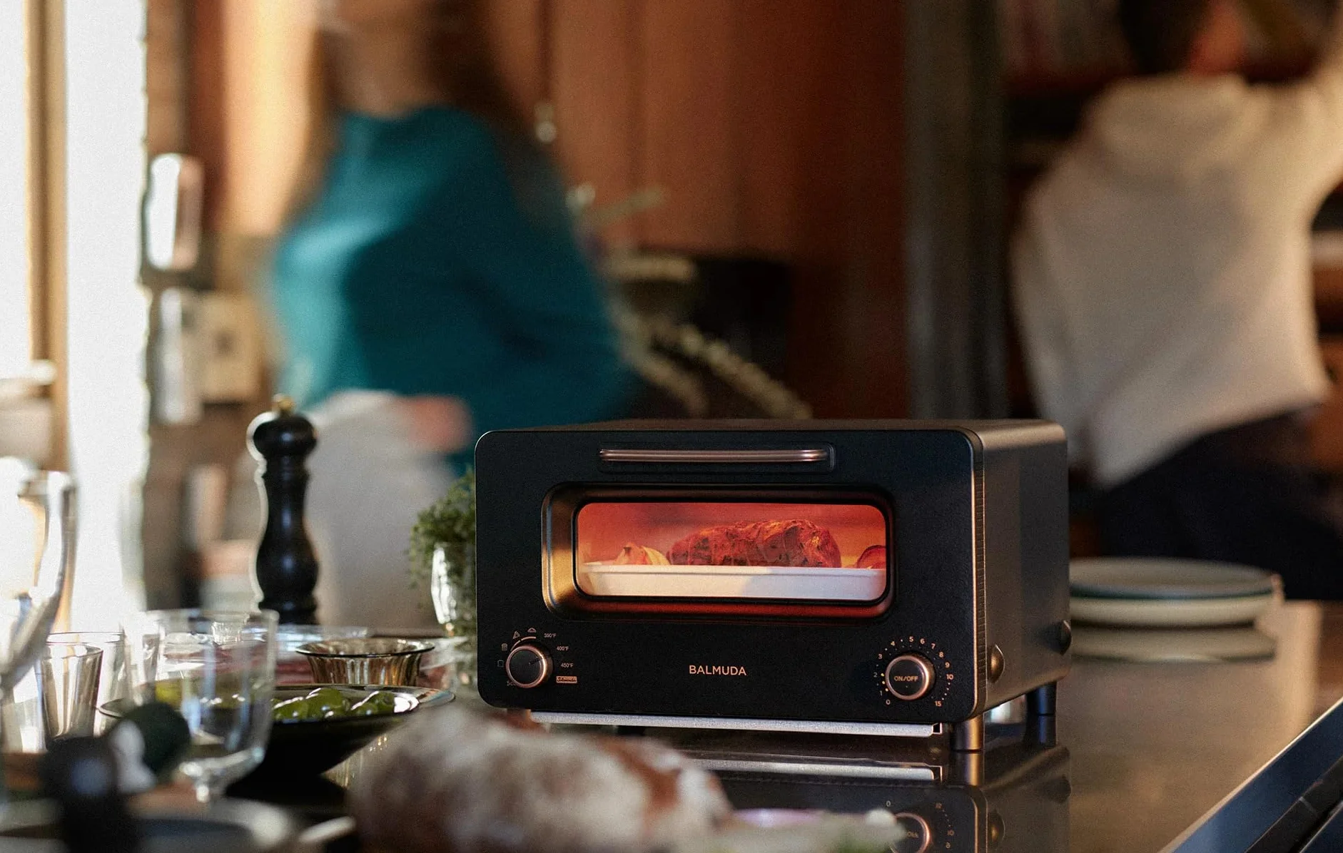 Steam Oven Toaster | Compact 14.1″W × 12.6″D × 8.2″H | 6 Modes: Shokupan, Golden Toast, Pizza, Croissant, Oven, Salamander Grill | (Baking Tray Sold Separately) | Off-white