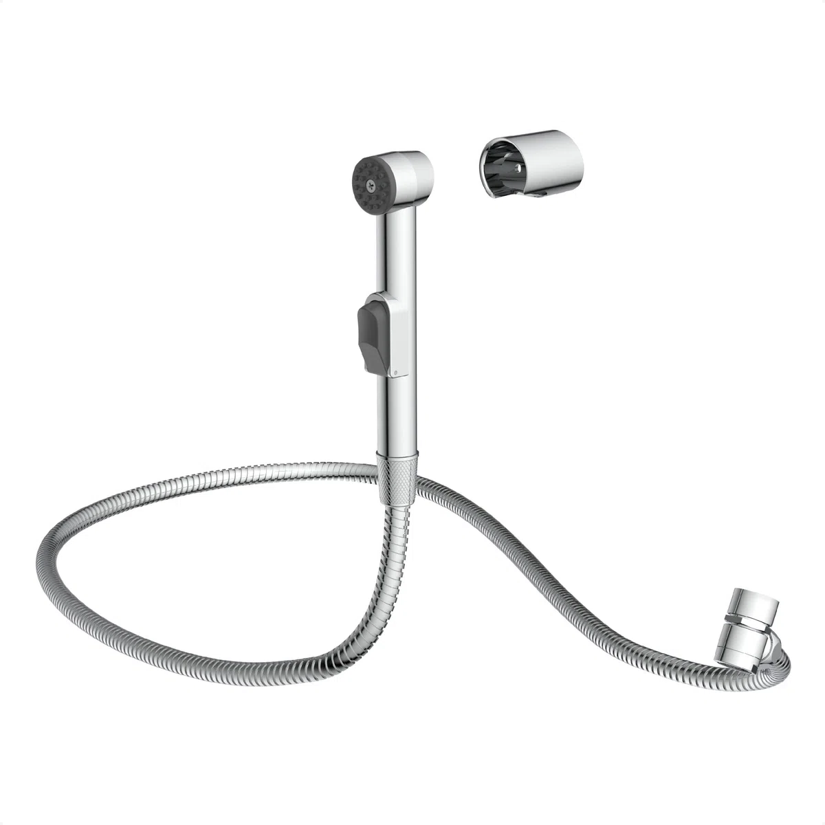 EISL DX25 Waschbeckenbrause, Handbrause für Küche, Bad, Waschküche oder Werkstatt, Waschbeckendusche, ideal zum Nachrüsten, Set mit Schlauch (150mm) und Adapter, Toilettenbrause, Chrom