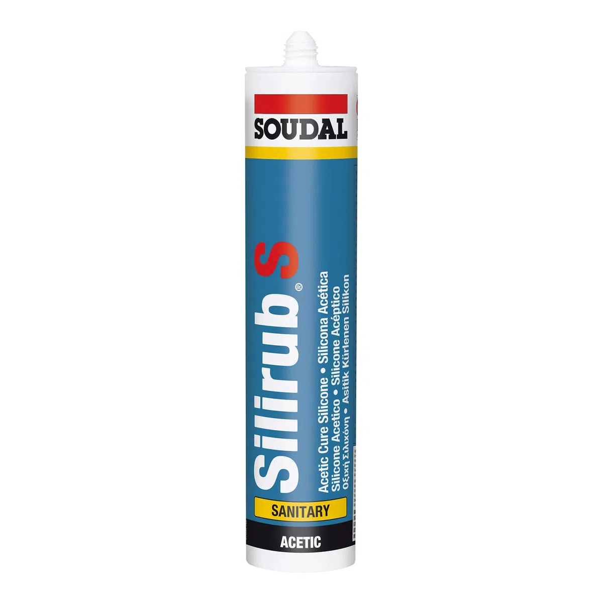 Soudal Silirub S 300ml Kartusche Sanitär- und Bau Silikon Dichtstoff Transparent dauerelastisch farbecht sehr gute Verarbeitung