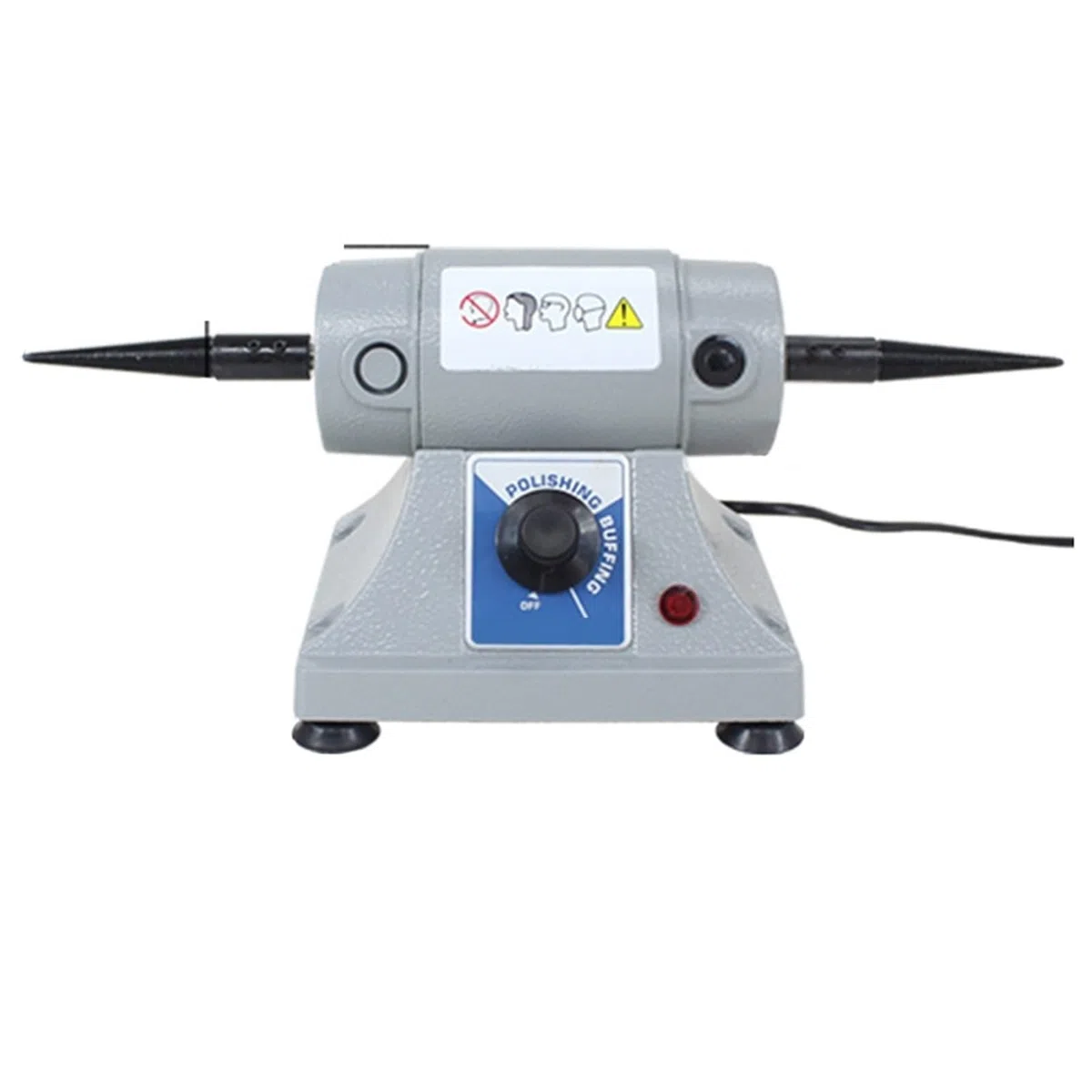 Tischpoliermaschine, 7000 U/min Schmuckpoliermaschine, Tischpoliermaschine, Doppelkopf-Schleifmaschine for DIY-Projekte mit Jade und Metall, geringe Leistung, einstellbare Geschwindigkeit