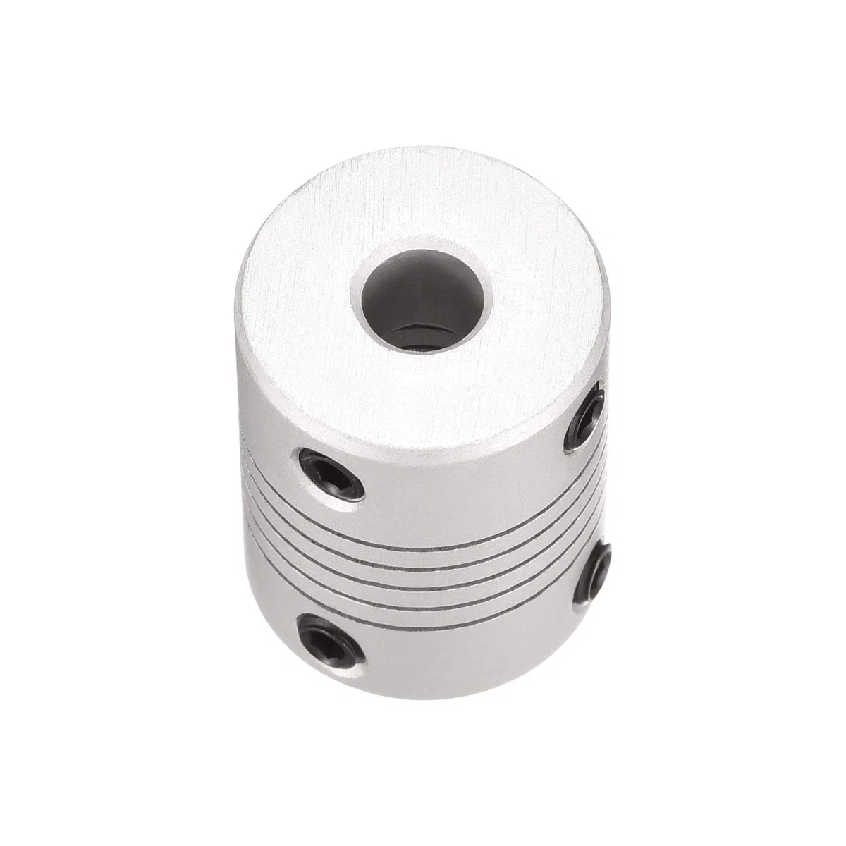 sourcing map 2Stk. 6mm zu 6mm Aluminiumlegierung Stab Flexibel Kupplung Motorsteckerverbindung L25xD19 Silber