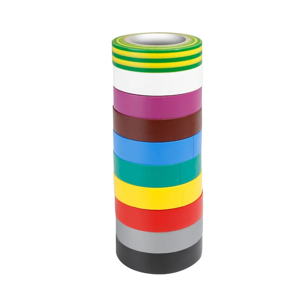 Adam Hall Accessories 580813 RNB 10 - Isolierband 0,13 x 15 mm x 10 m , Set aus 10 Farben