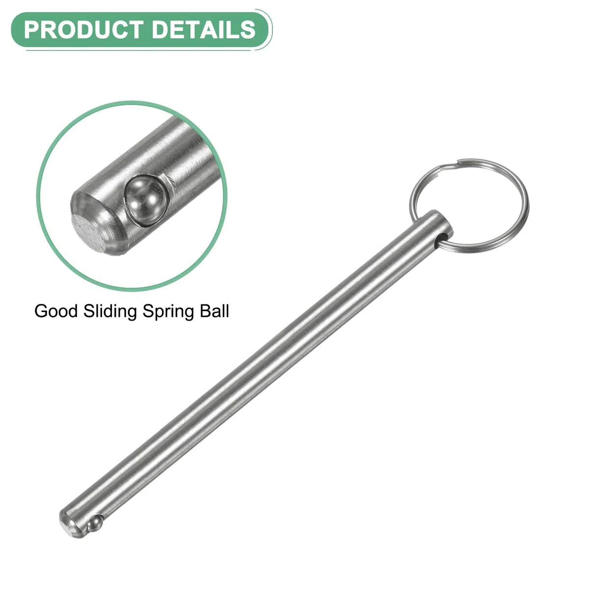 M METERXITY 2er-Pack Schnellspannstifte, 5/16" [8mm] Durchmesser, 4,13" [105mm] Verwendungslänge Bimini Top Stift 4,72" [120mm] Gesamtlänge 304 Edelstahl