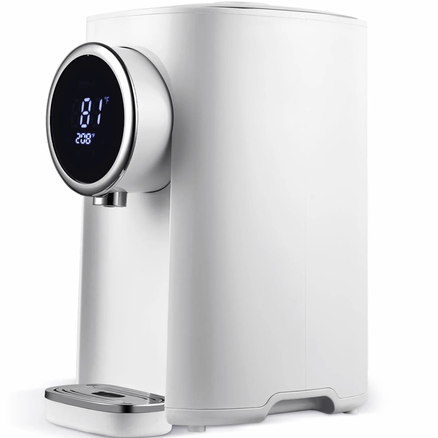 OCTAVO Water Boiler & Warmer 5 Liter, 304 Stainless Steel Water Tank, 700 Watt 6 Adjustable Water Temperature, LCD Touch Control Screen, Child Lock with Water Shortage Indicator