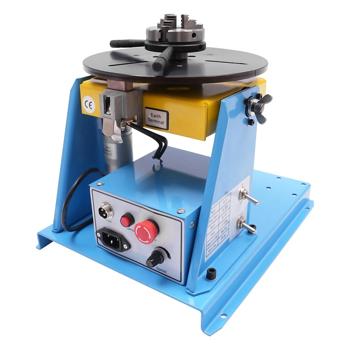 20W Schweißdrehtisch, Schweißpositionierer 1-12 U/min, Drehtisch 10KG Manipulator Schweißpositionierer 0–90° Neigungswinkel, für Schneiden, Schleifen, Montieren