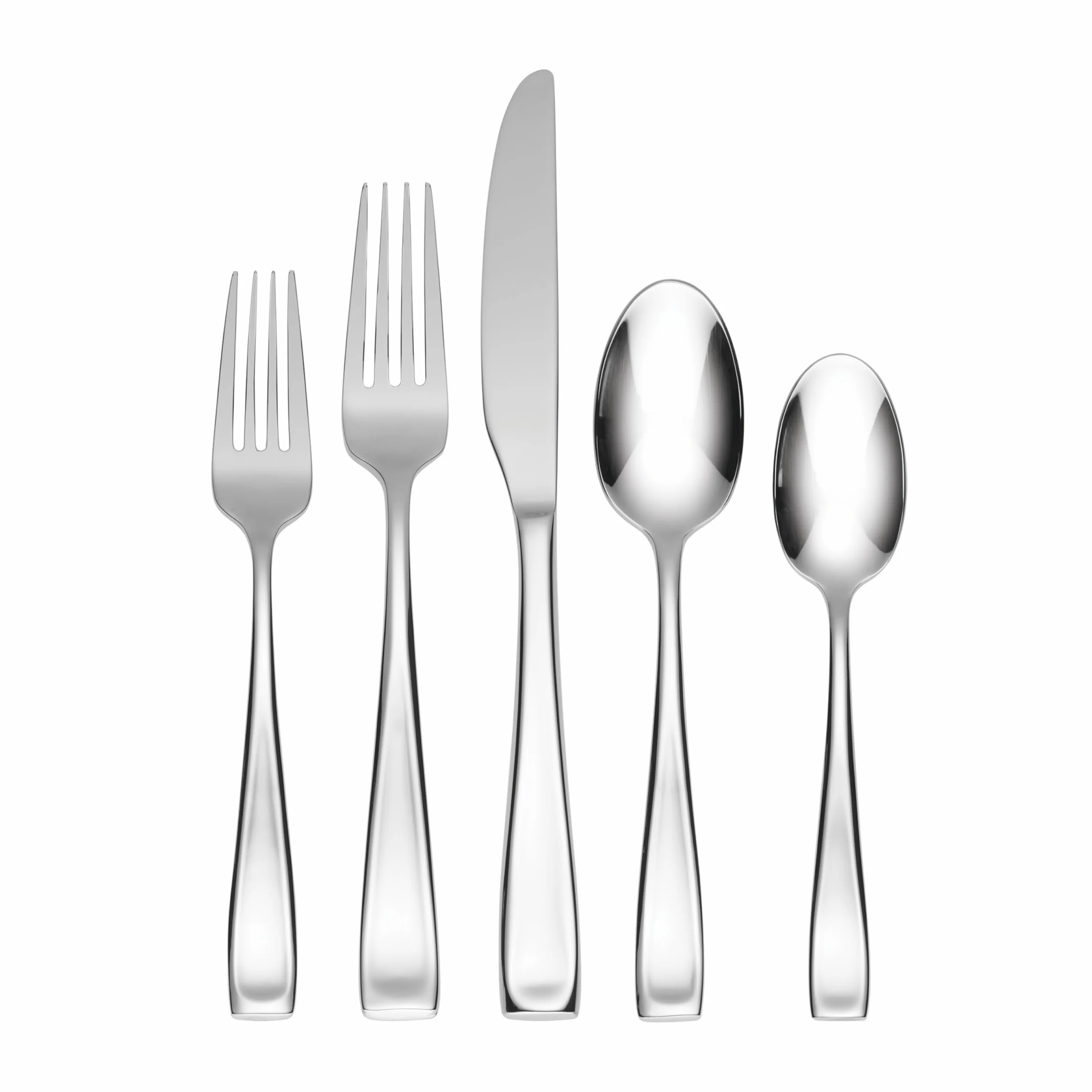 Oneida Moda 65-Piece 18/10 Silverware Set for 12, Flatware | mirror finish, dishwasher safe | includes serving spoons and utensil set | heavy duty, cutlery set for kitchen and dining