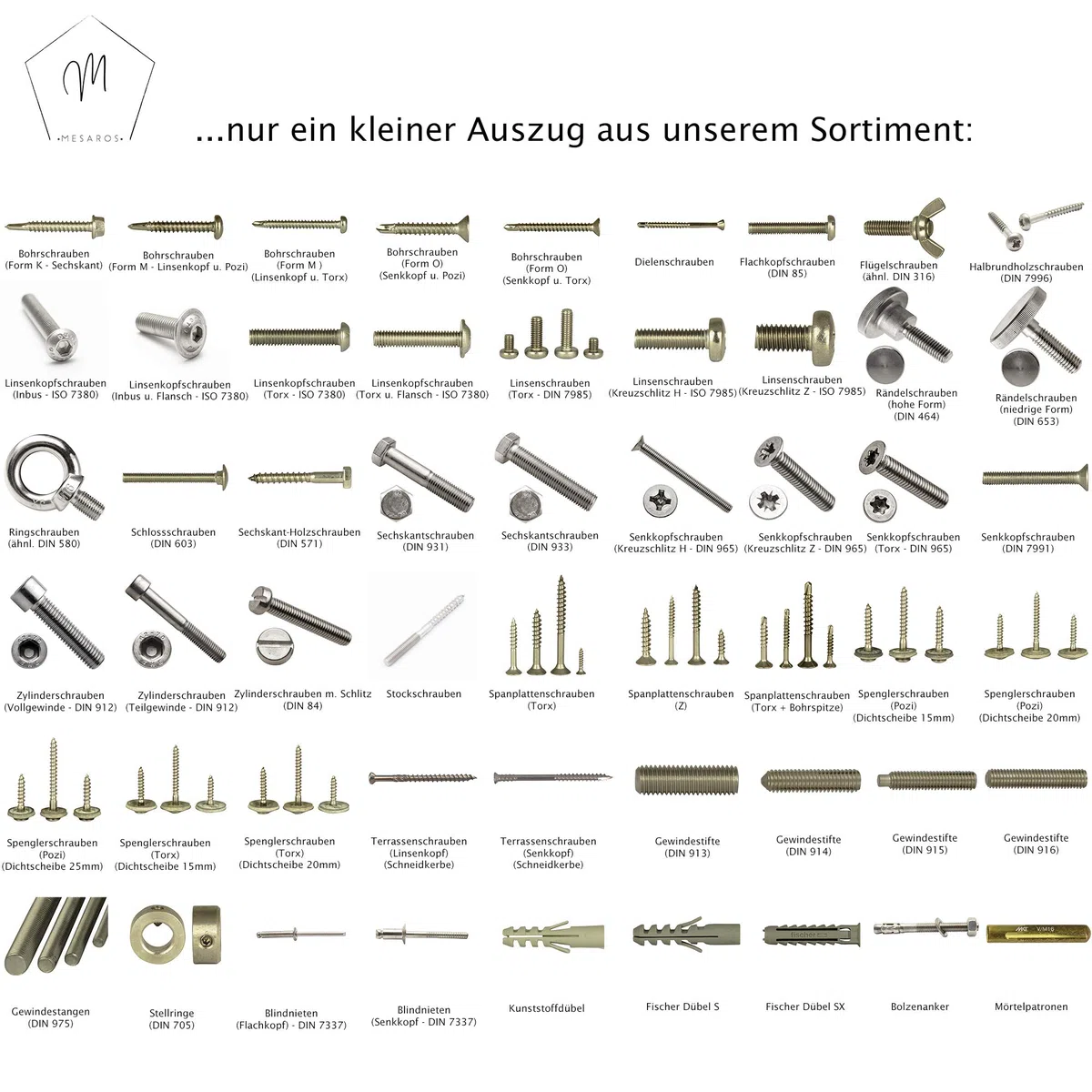 Käfigmuttern M8 für Blechstärken 1,8 mm bis 3,2 mm aus Edelstahl A2 (10 Stück) | Einsteckmuttern - Klemmmuttern - Kastenmuttern - Edelstahlmuttern von MESAROS®