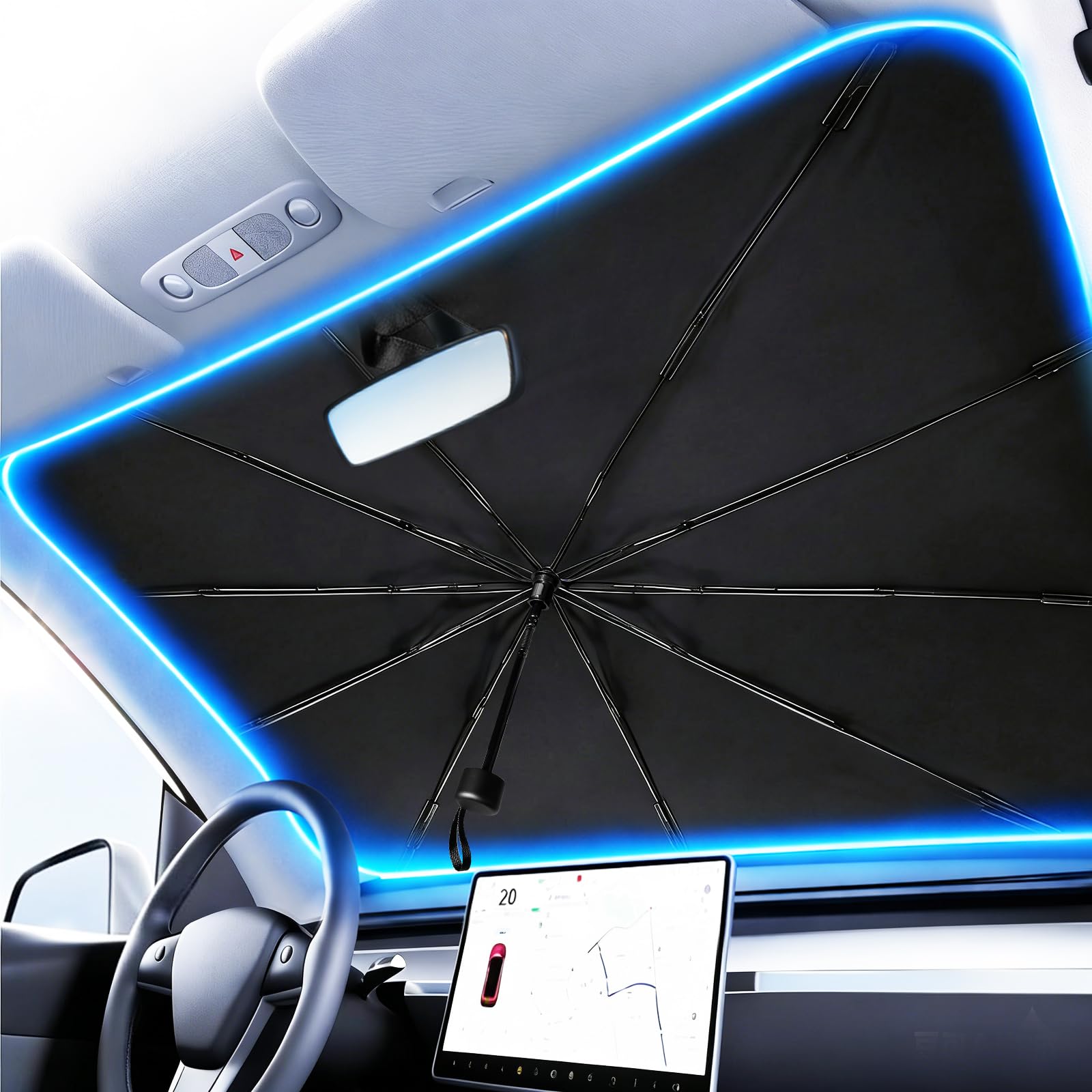 Automotive Windshield Umbrella Shade
