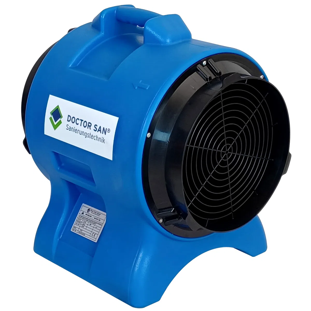 Doctor San - Sanierungstechnik Axialgebläse Bautrockner Bauventilator Axial Baugebläse Axialventilator Abluftventilator Baustellengebläse Ø30cm 3900m³/h (Blau)