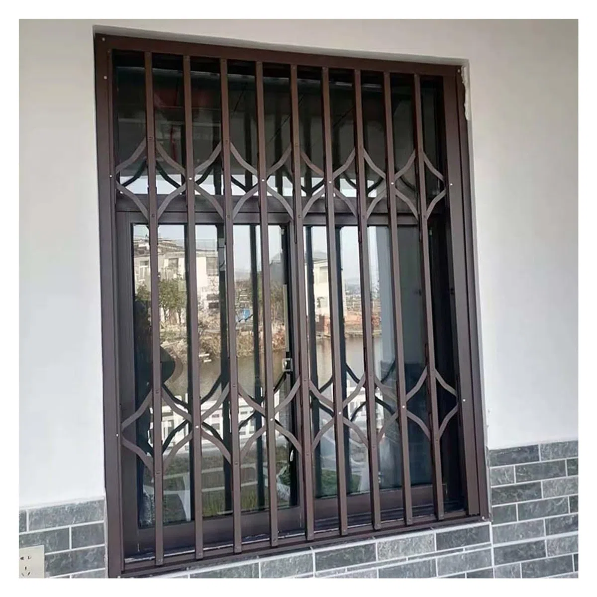 Faltbares Fenster-Sicherheitsgitter mit Schloss für Kinder- und Haustiersicherheit, einbruchsicher, einziehbares Design