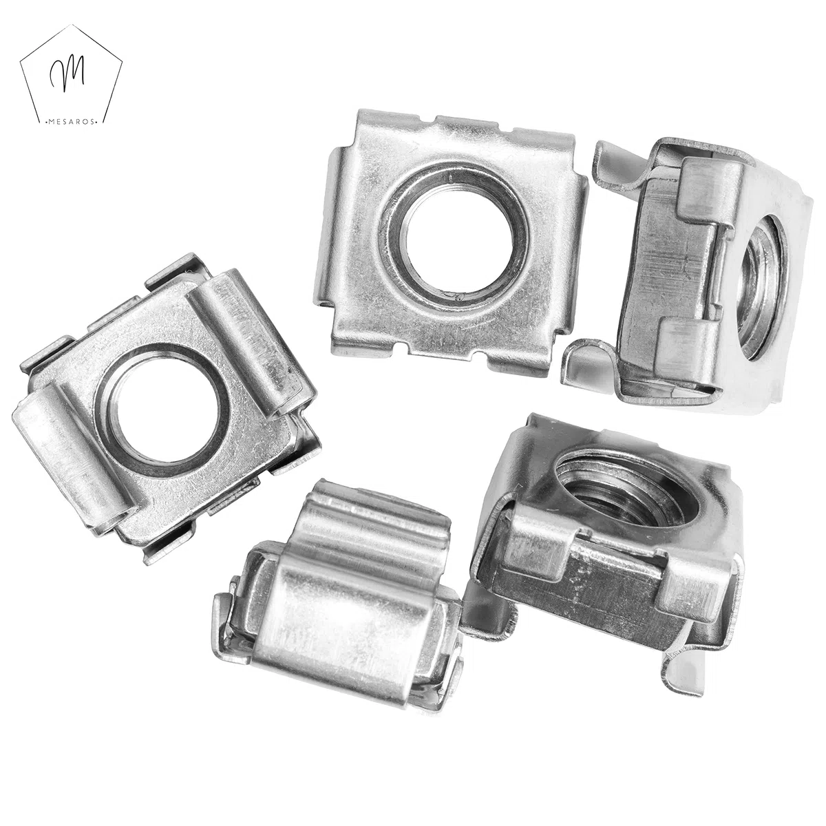Käfigmuttern M8 für Blechstärken 1,8 mm bis 3,2 mm aus Edelstahl A2 (10 Stück) | Einsteckmuttern - Klemmmuttern - Kastenmuttern - Edelstahlmuttern von MESAROS®