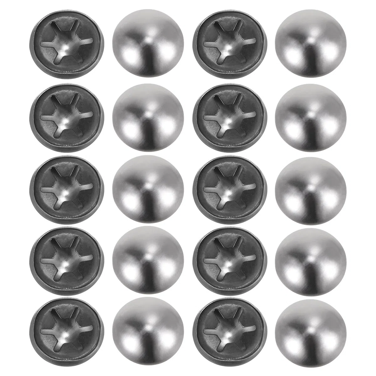 QUARKZMAN 40 Stück 65Mn Stahl Druckmutterkappen 0,24 Zoll Achsdruckmutterbefestigung für Handwagen, Rasenkarren und Rollbehälter, M6 x 16mm