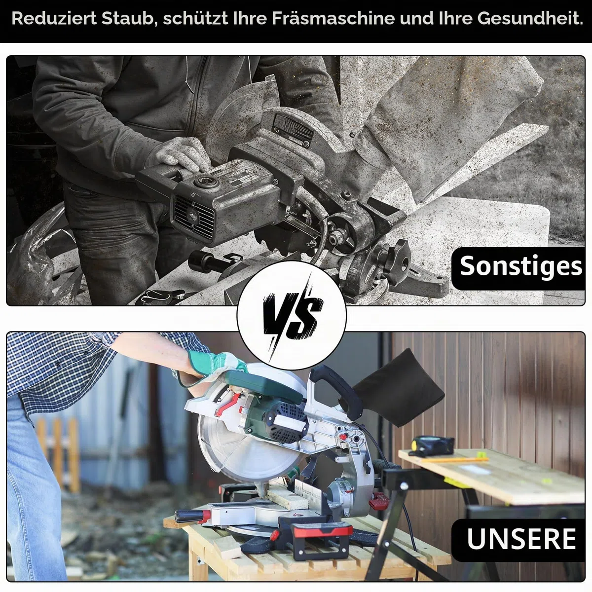 Ymapinc 4 Stück Dust Staubbeutel Sägemehl Staubfangsack Hobel Staubbeutel Sägemehlbeutel Tischkreissägen Staubsack mit Reißverschluss und Drahtständer für Auffangen von Pulver verwendet
