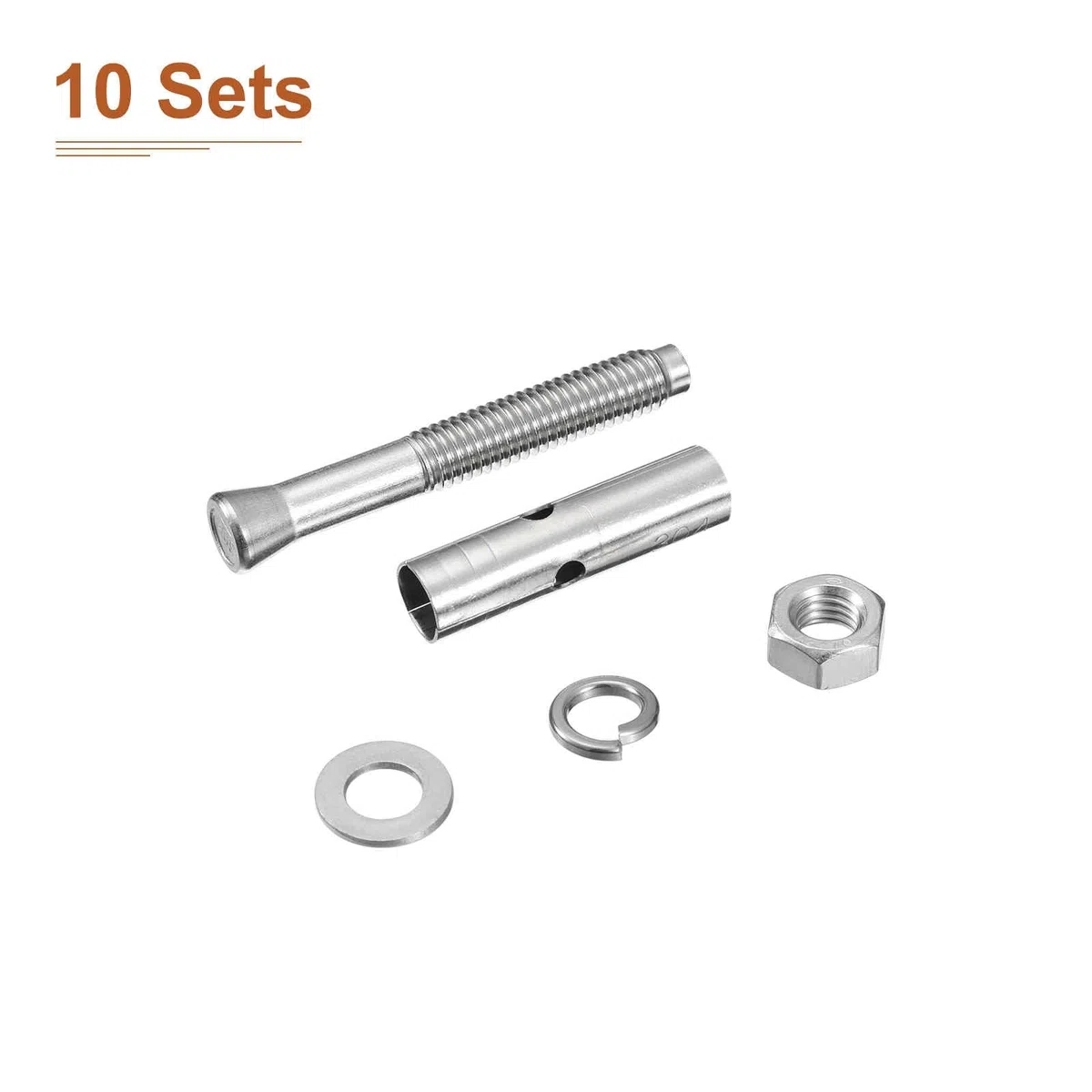 DTGN M8 x 60 Expansionsdübel - 10er Pack - Ideal Für Beton Trockenmauerwerk Wände - 304 Edelstahl - Silber