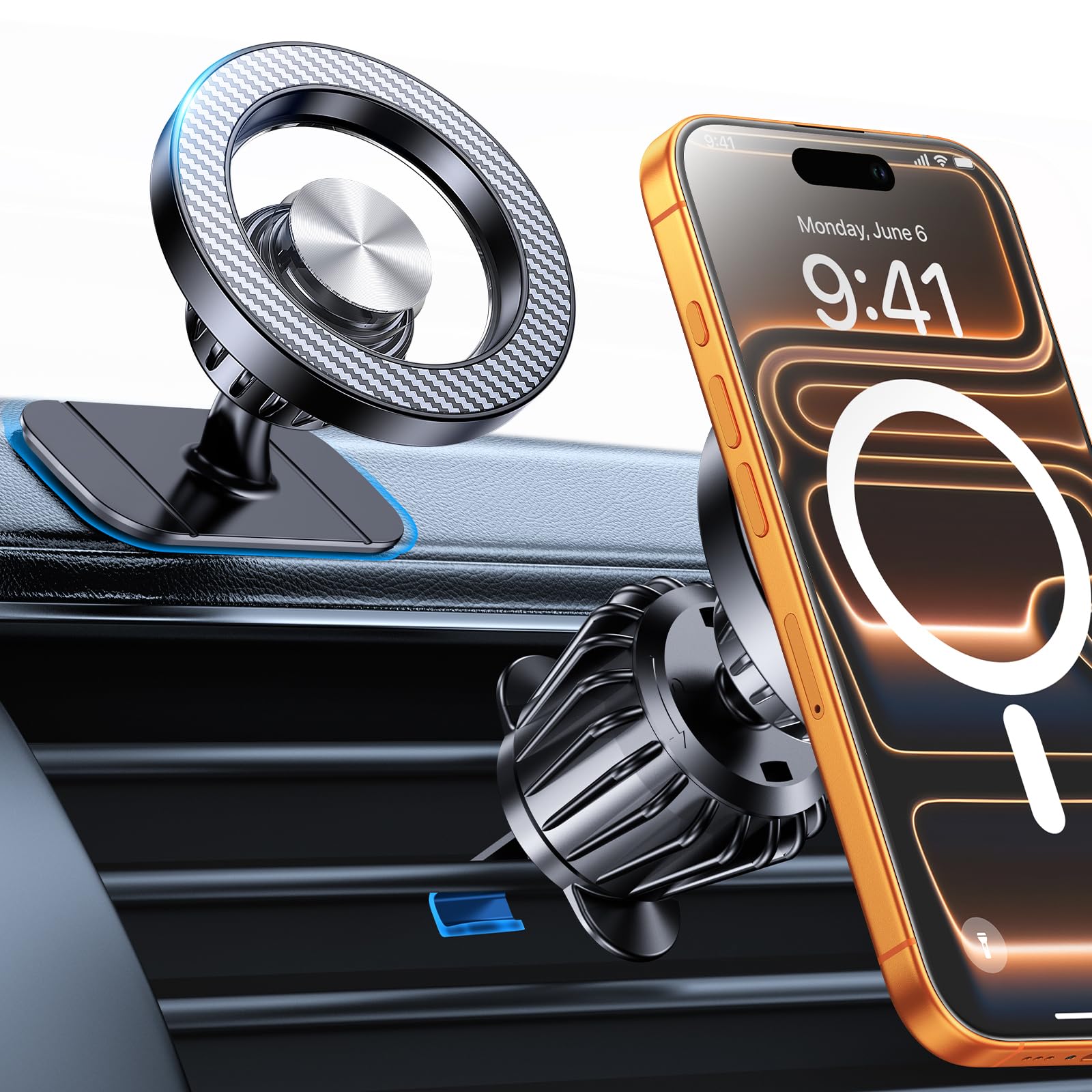 Streamlined Magnetic Dashboard Phone Mount