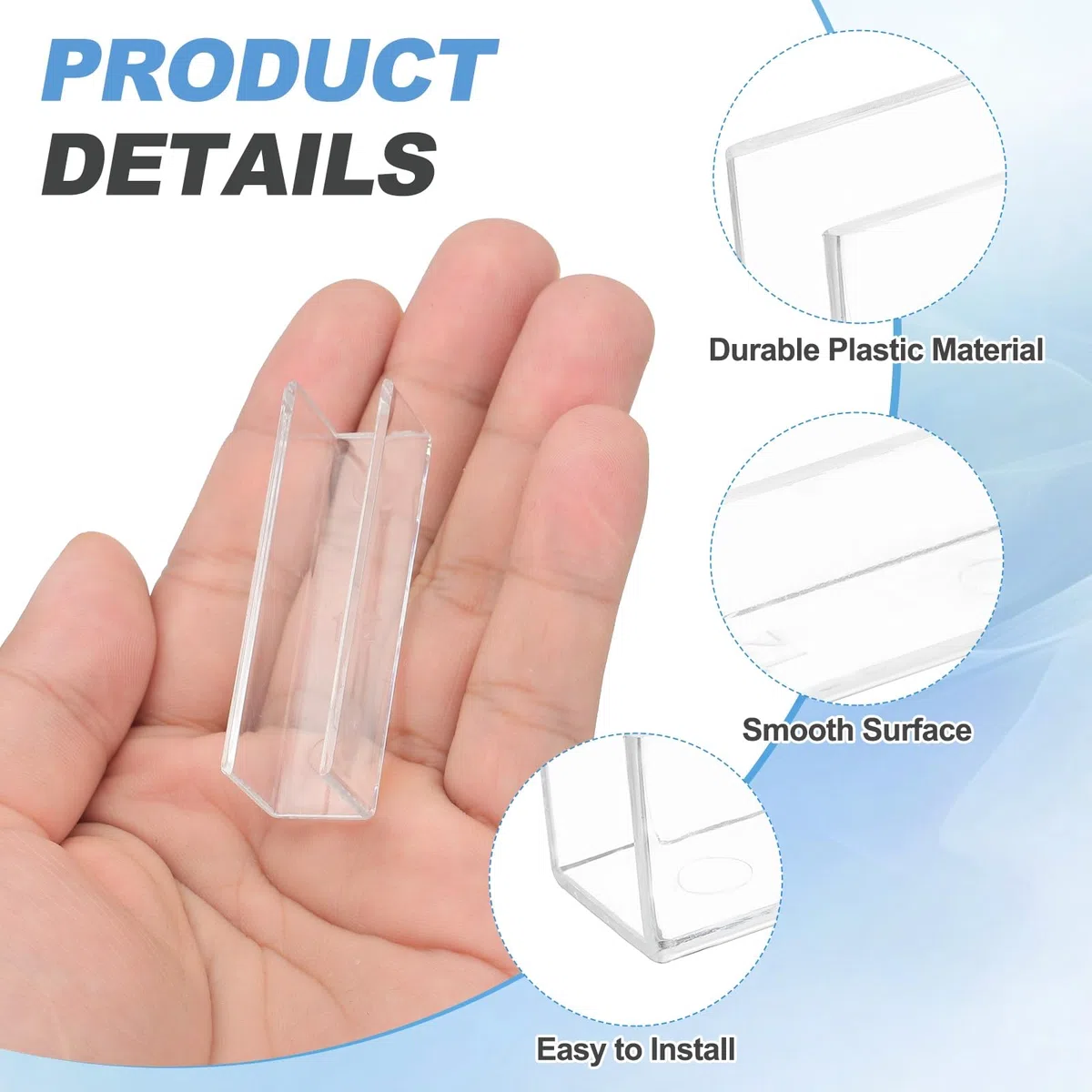 QUARKZMAN 12 Stück Glasklemme, Eckverbinder Glasverbinder Für 12mm Dicke 180 Grad, randloser Clip-Halter für Befestigung oder DIY-Fischtank, Glas-Acryl-Vitrine