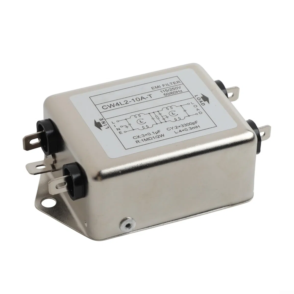 CW4L2-20A-T Einphasen-Doppelteil-Netzfilter, 20 A Nennstrom, 0-30 MHz Frequenzbereich, zur elektrischen Geräuschunterdrückung im Indust (CW4L2-10A-T)