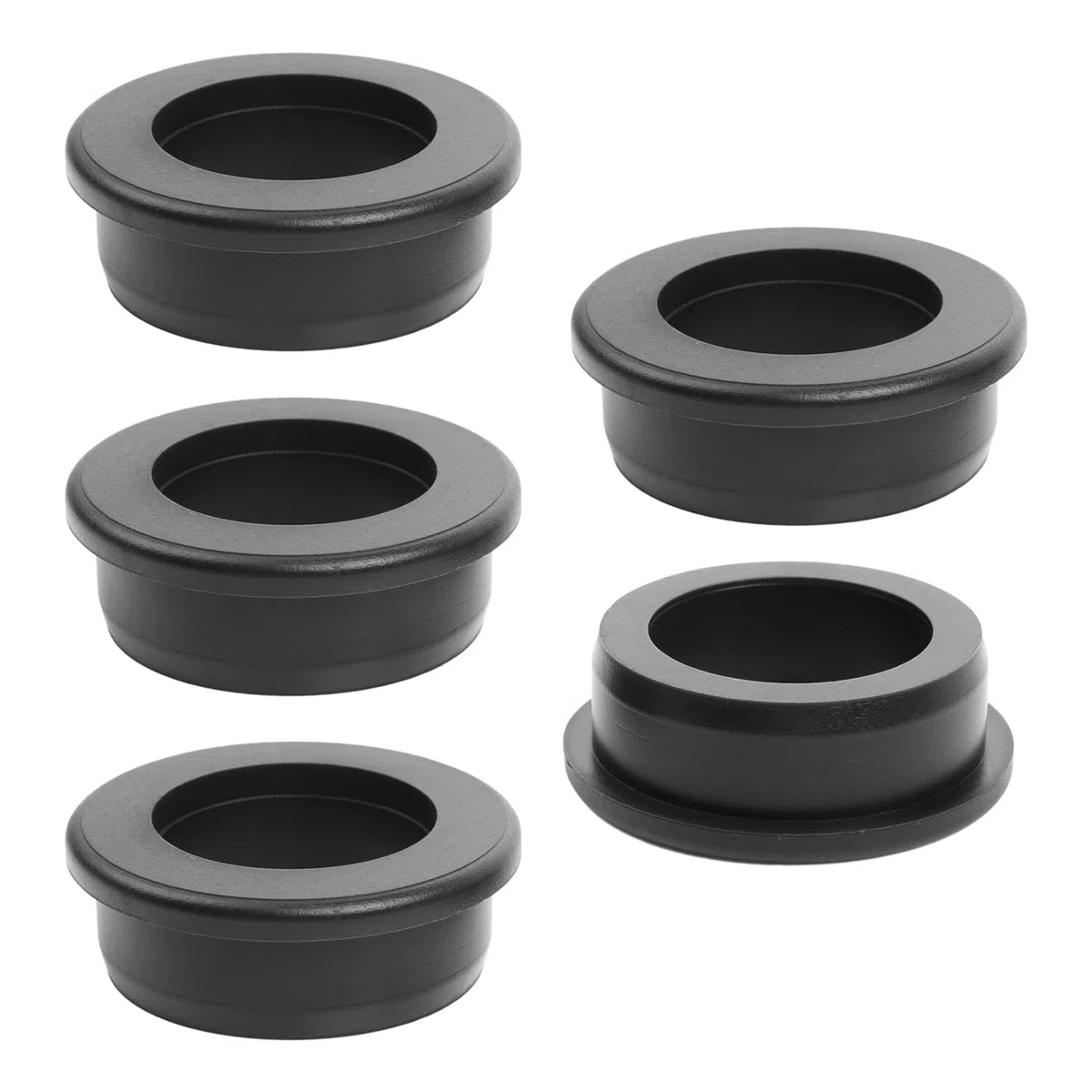 5 Stück Gummitülle Kabeldurchführung, 40mm Bohrloch 30mm ID Rubber Grommet, Schwarze Silikon Top Hat Grommet für Automotive Firewall & Car Wiring Protection