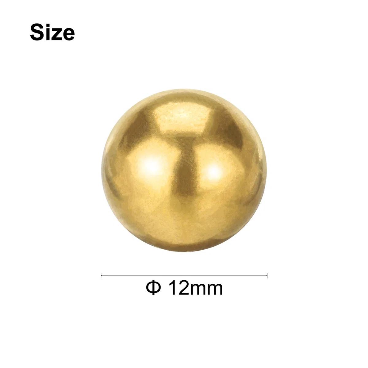 QUARKZMAN 12 Stück Präzisionsmassivmessinglagerkugeln 12mm Industrielle Messingkugeln für Maschinen, Automobil und DIY (H62 Messing)