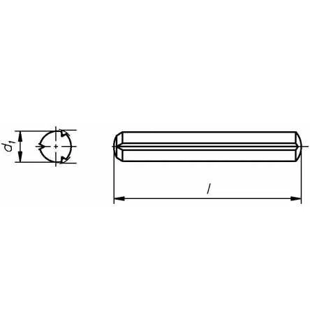 Reidl Zylinderkerbstifte 4 x 18 mm DIN 1473 Stahl blank 100 Stück