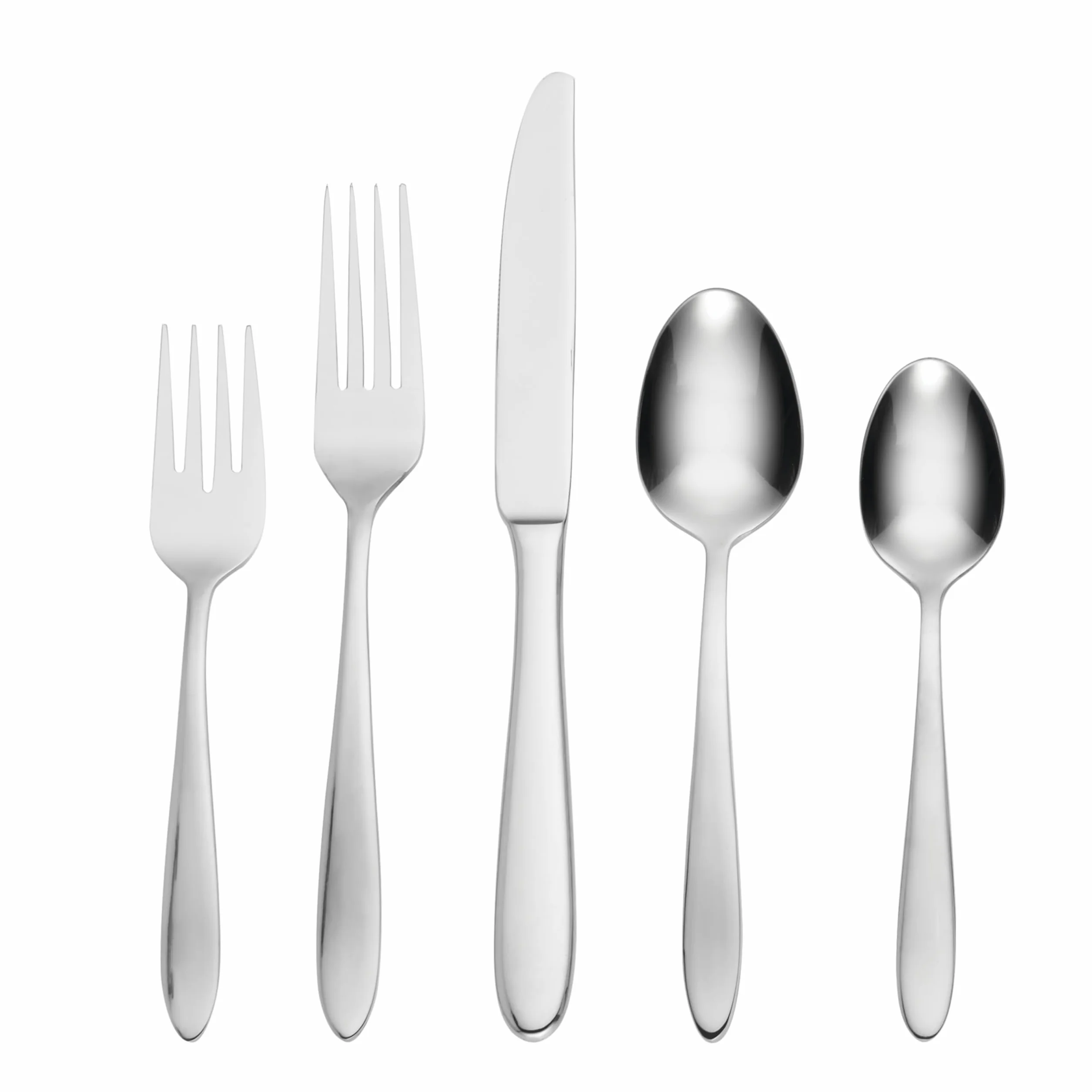 Oneida Mooncrest 65-Piece 18/0 Silverware Set for 12, Flatware | mirror finish, dishwasher safe | includes serving spoons and utensil set | cutlery set, wedding silverware