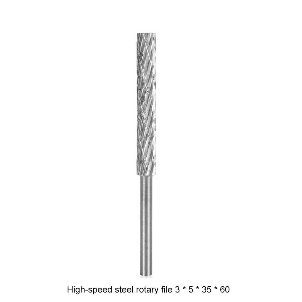 Rotary Burs Feile Hochgeschwindigkeitsstahl Professionelles Zuhause Aluminium Kupfer Eisen Fräsen Hobel Bohrer Power Gravur Schweißen, 3 * 5 * 35 * 60