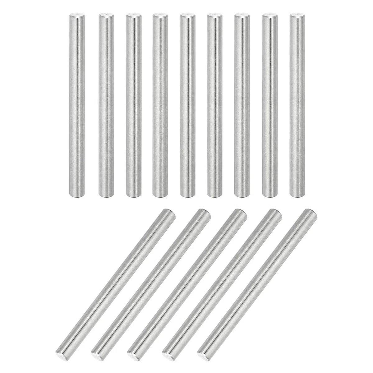 QUARKZMAN 14 Stück 304 Edelstahl Zylinderstift 6mm Durchmesser, 75mm Lange Dübelstifte Metall Regalstifte für Kleiderschrank Kommode Schrank Bücherregal Industrie Haushalt Möbel Regale