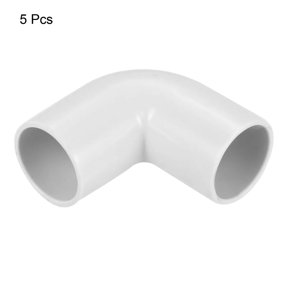 sourcing map 5 Stück PVC Rohrverbinder 90 Grad Bogenfitting 20mm Richtungswechsel für Schlauch Elektrische Leitungs