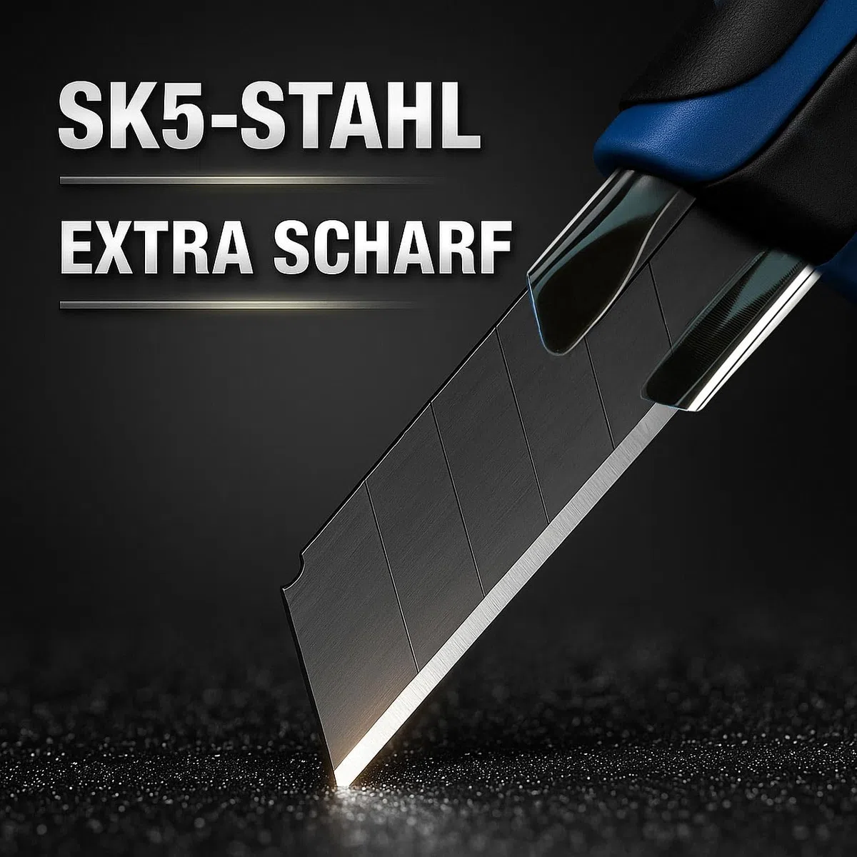 AGT 5er-Set Cuttermesser mit 20 Ersatzklingen aus SK5-Stahl, 18 mm