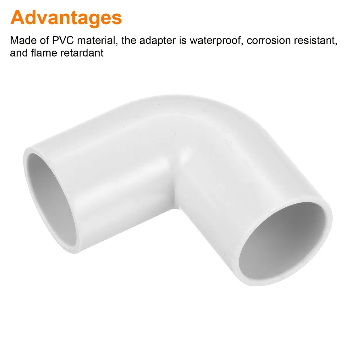 sourcing map 5 Stück PVC Rohrverbinder 90 Grad Bogenfitting 20mm Richtungswechsel für Schlauch Elektrische Leitungs