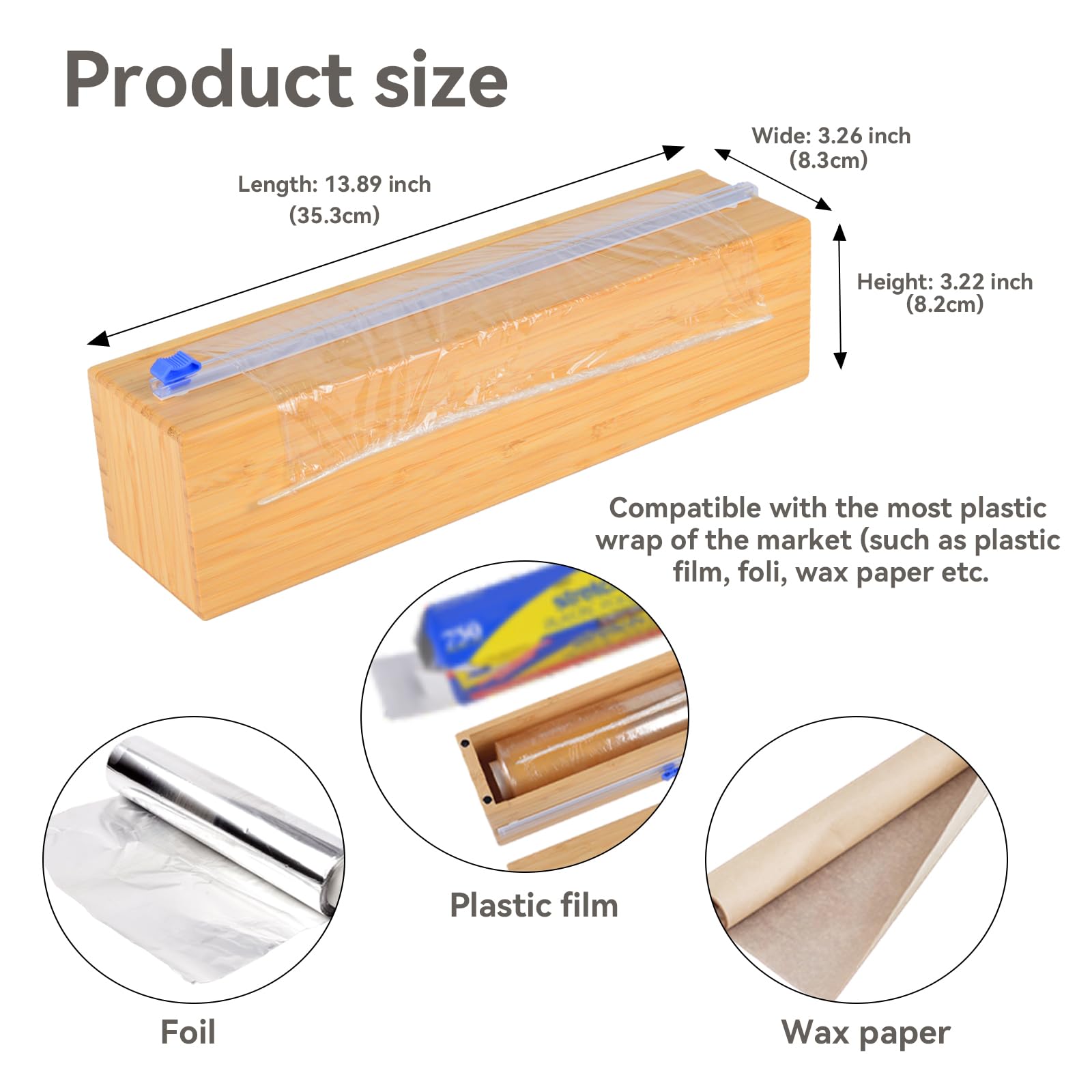 Bamboo Film & Foil Dispenser with Cutter