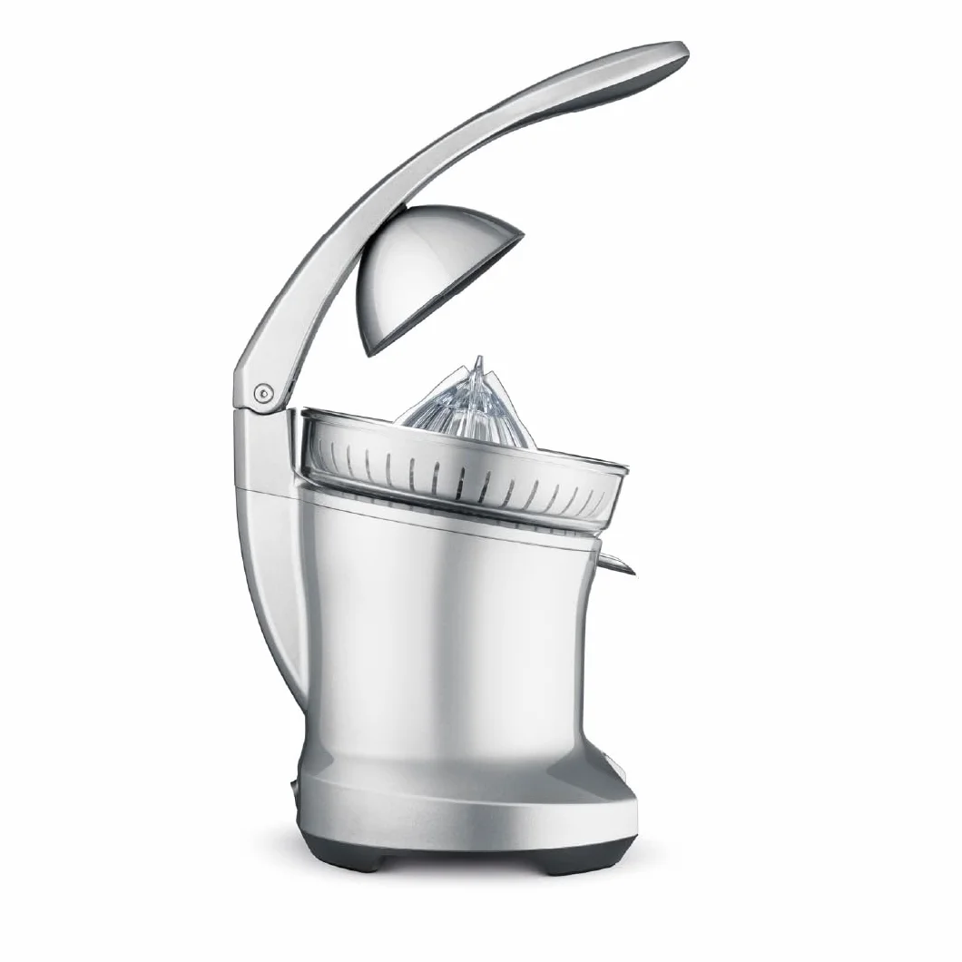 Breville BCP600SIL, Citrus Press Motorized Juicer Machine, Silver | Easily squeeze fresh citrus juice with an automatic motor and one-size-fits-all cone for oranges, lemons and grapefruit