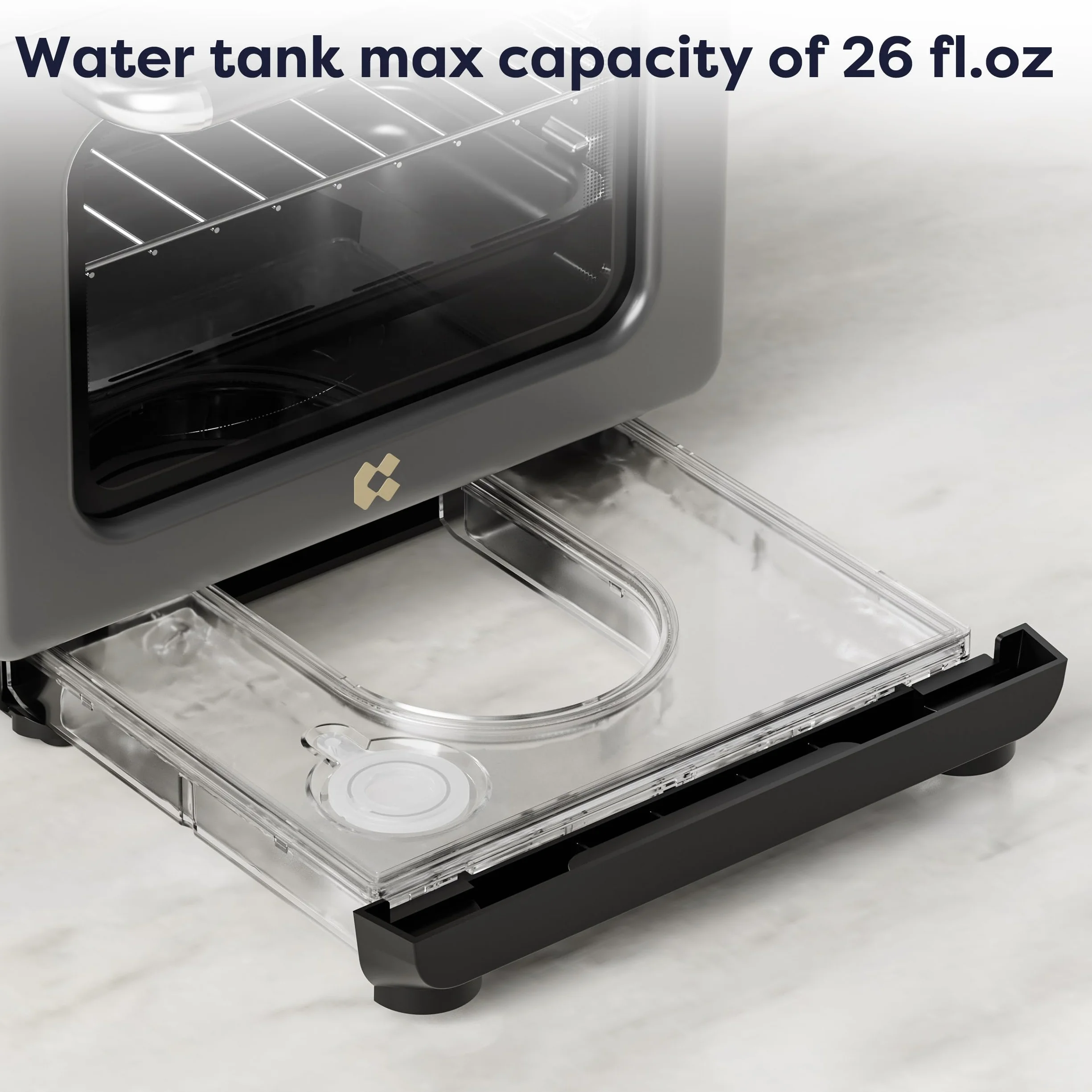 8-in-1 Countertop Steam Oven with Air Fryer, 13QT Mini Toaster Oven | Convection Toaster Oven | Rapid Steam, Steam Bake, Air Fry, Dehydrate & Ferment, 85–430°F, 12-Hour Timer, Steam Clean