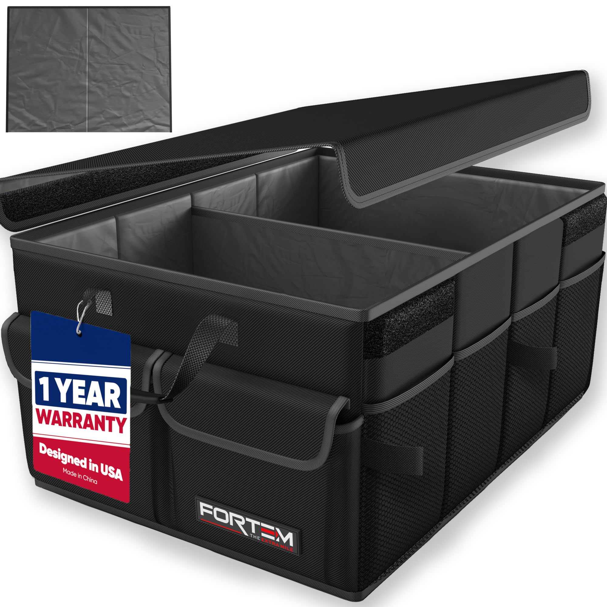 Refined Collapsible Trunk Organizer with Lid