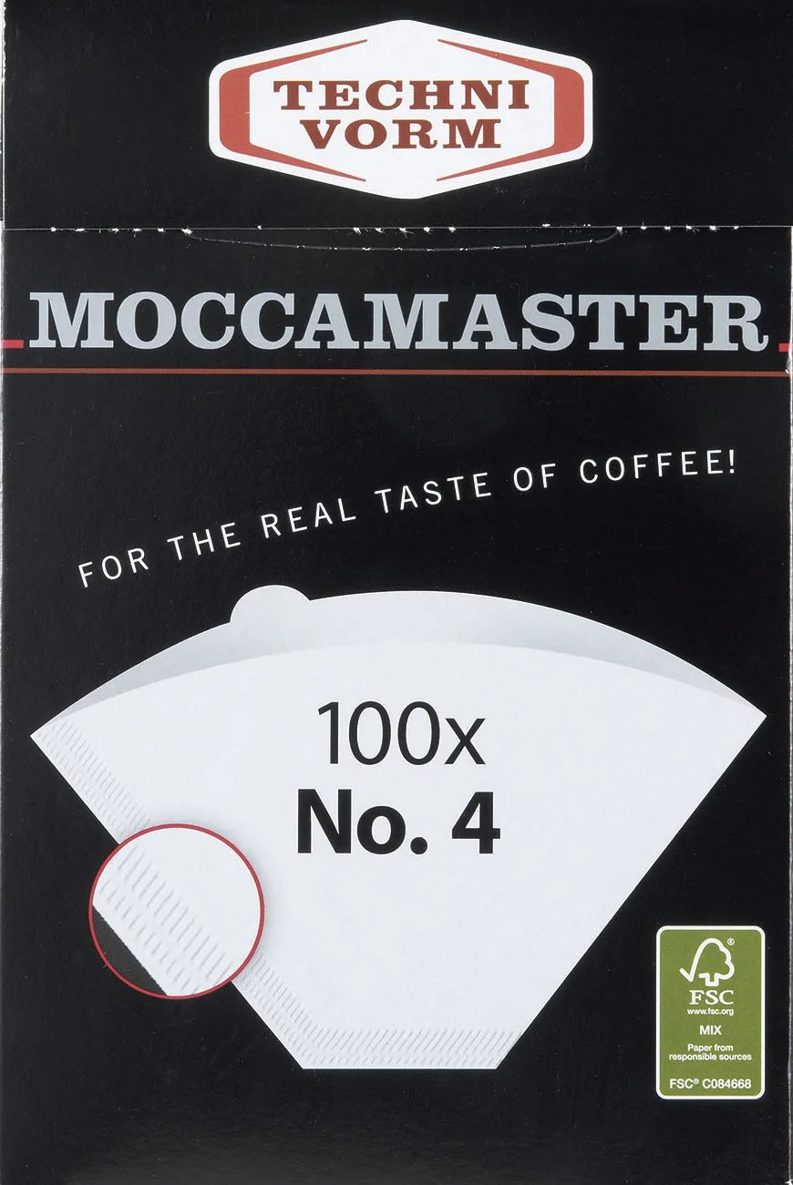 53933 KBGV Select 10-Cup Coffee Maker, Off-White, 40 ounce, 1.25l & #4 White Paper Filters, 100-count per box