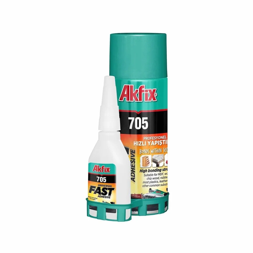 Akfix 705 extra starker Profi Alleskleber mit 200ml Spray Aktivator für universelle Reperaturen mit hoher Haftfestigkeit