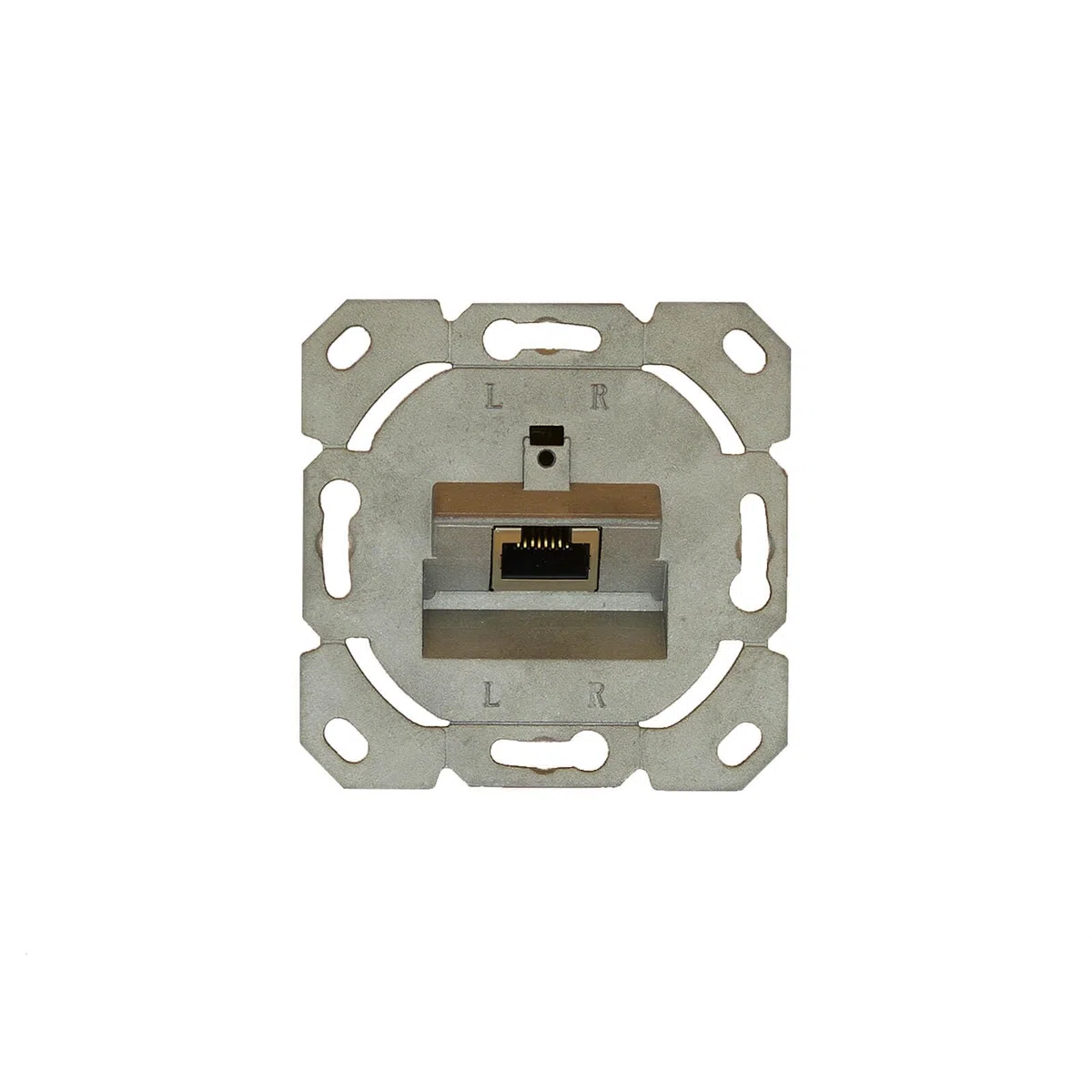 ProfiPatch Netzwerkdose LAN Dose Cat6A 500MHz Unterputz 1x RJ45 Port Anschluss Oben/unten POE CAT7,CAT6A,CAT6,CAT5 geschirmt weiß